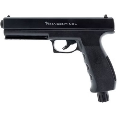 PISTOLA TRAUMATICA CO2 VESTA SENTINEL 20 JOULES CAL. 50 COMPATIBLE CON EXTENSOR SENTINEL
